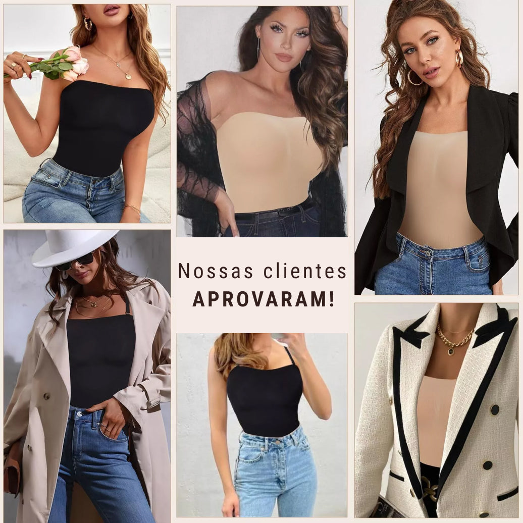 Body Modelador com Alça Removível - Premium Shaper - Compre 1 Leve 2 + Brinde