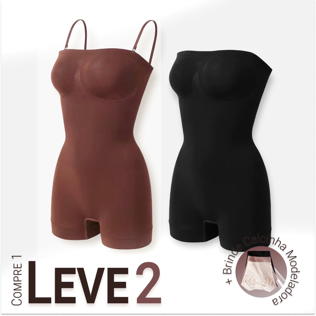 Body Modelador com Alça Removível - Premium Shaper - Compre 1 Leve 2 + Brinde
