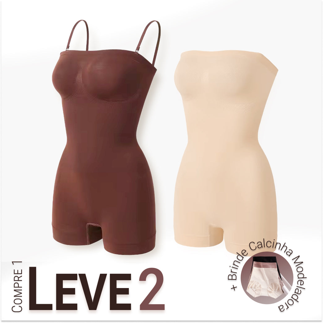 Body Modelador com Alça Removível - Premium Shaper - Compre 1 Leve 2 + Brinde