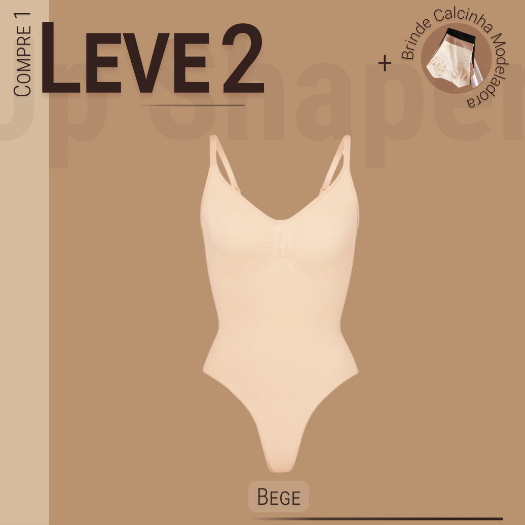 Body Modelador Up Shaper - Compre 1 Leve 2 + Brinde Calcinha Modeladora
